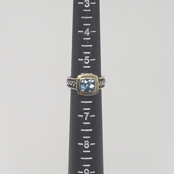 David Yurman | Two Toned Topaz Cable Cocktail Ring - Picture 4 of 6